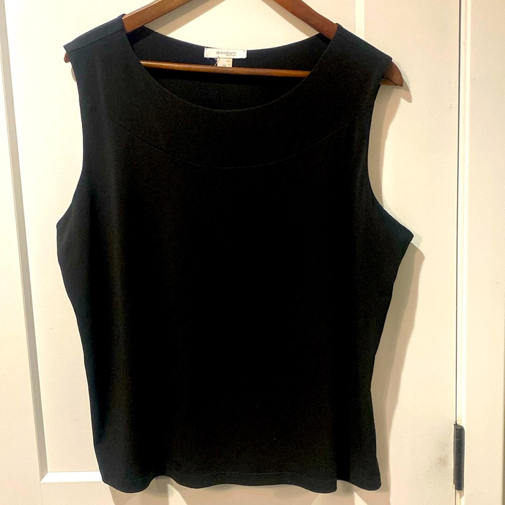 Dress barn black shell/ tank top 1x